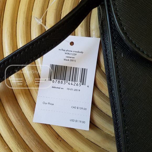 NS FLAP PHONE CROSSBODY CAMERON BLACK NORTH SOUTH BRAND NEW WITH TAG - Picture 2 of 6